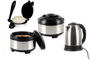 Gi-Shop Combo Of 2 Steel Casserole & 1 Electric Kettle & Roti and ...