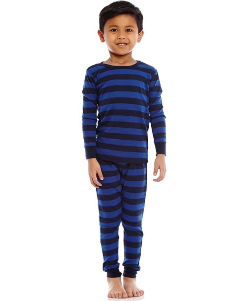 Buy Leveret Striped Kids & Toddler Boys Pajamas 2 Piece Pjs Set 100% ...