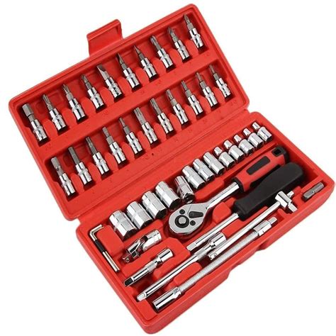Smart 46 In 1 Pcs Tool Kit & Screwdriver and Socket Set, Hand Tool Kit ...