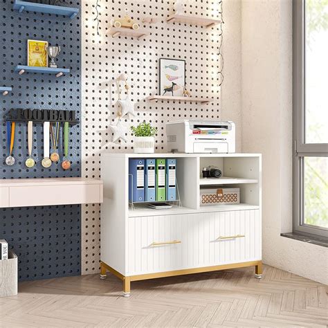 Tribesigns Lateral File Cabinet with Drawer, White India | Ubuy