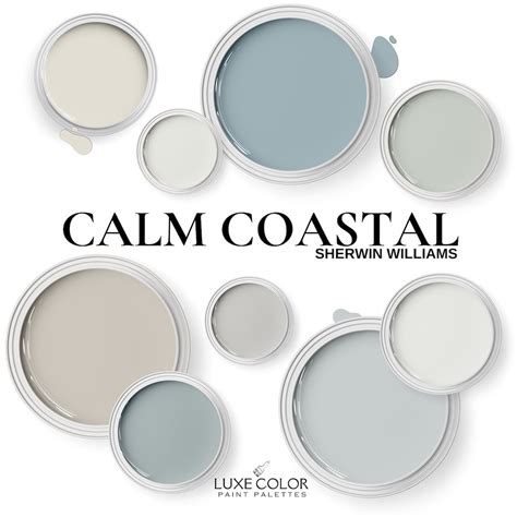 Coastal Paint Color Palette: Sherwin Williams Beach House Colors ...
