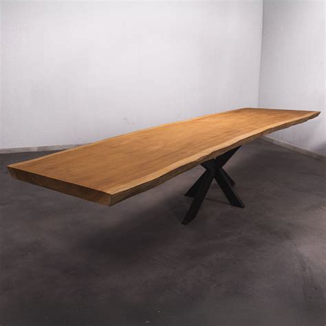 Baumscheiben Esstisch Sapelli - 400 x 90 x 7 cm– Zaza Woods