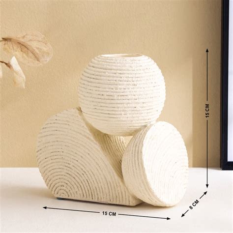 Buy Acroma Est Huey Polyresin Ribbed T-Light Holder from Home Centre at ...