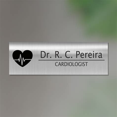 Office Name Plate for Cardiologists/ Doctors | Stainless Steel ...