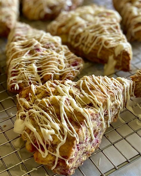 White Chocolate Raspberry Sourdough Scone - Shammah's Bakery