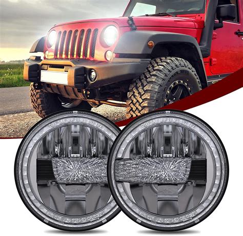 7'' Round LED Headlight for Jeep Wrangler Jk Defender - LED Headlight and LED Headlight for Jeep Jk