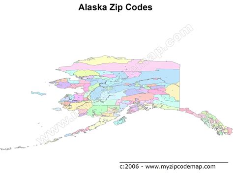 alaska zip code map