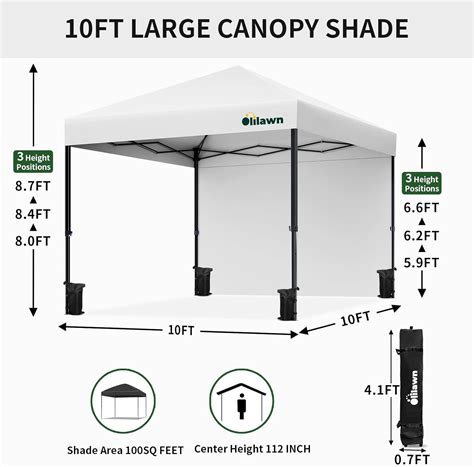 OLILAWN 10x10ft Pop Up Canopy Tent, Outdoor Easy Up Canopy India | Ubuy
