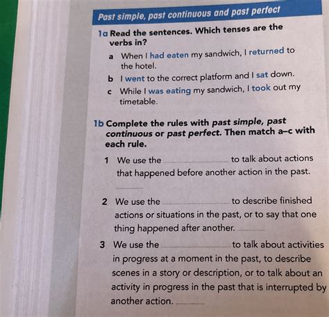1a Read the sentences. Which tenses are the | StudyX