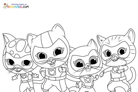 SuperKitties Coloring Pages