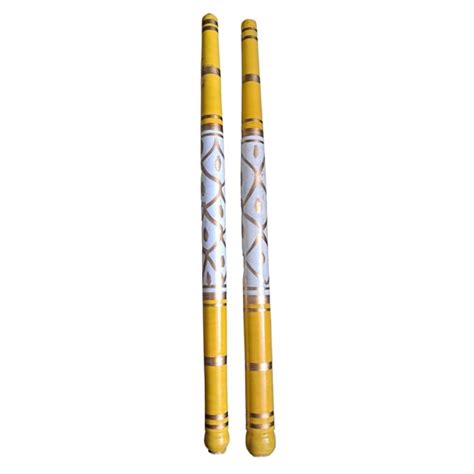 AANIJ® Sankheda Wooden Traditional Printed Wooden Dandiya Sticks for ...