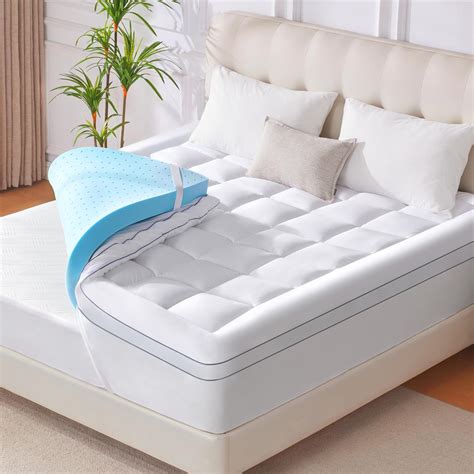 Amazon.com: Eiayeebil Memory Foam Queen Mattress Topper, 4 Inch Gel ...