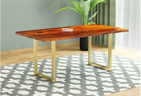 Buy Vista Dining Table Set (Walnut Finish) Online in India | UrbanWood