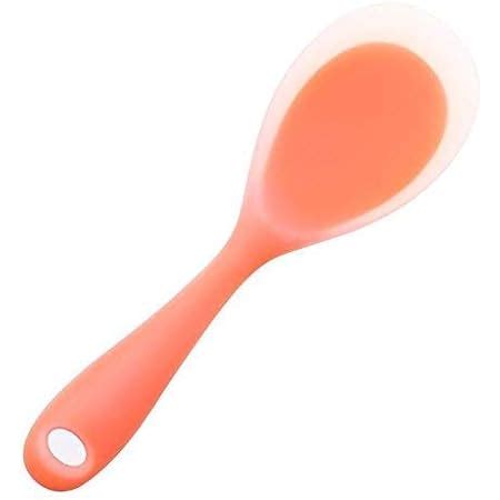 Buy Baskety Non-Stick Rice Spoon Silicone Ladle Soup Spoon with Handle ...