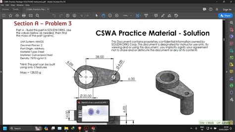 Image result for SolidWorks CSWA Sample Part 2