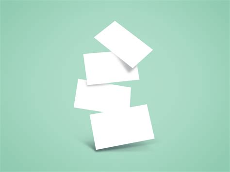 Falling Business Card Free Mockup | Free Mockup World