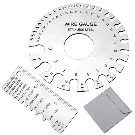 Buy JZS Stainless Steel Metal Sheets Welding Thickness Gauge, 0-36AWG ...