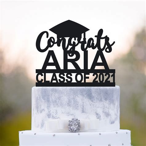 Buy Graduation Cake Topper 2021 Personalized Graduation Party Cake ...