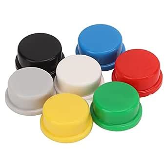 350 Pcs Tact Tactile Push Button Cap 7 Color ABS Plastic Replacement ...