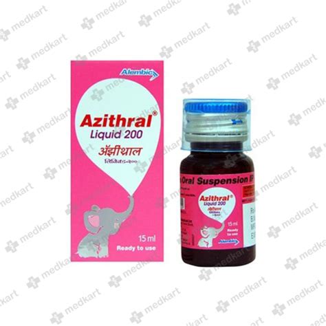 AZITHRAL 200MG SYRUP 15 ML, Price, Composition & Generic Alternatives ...