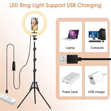 10 inch Ring Light with Tripod Stand and Phone Holder (Ringlight Kit ...