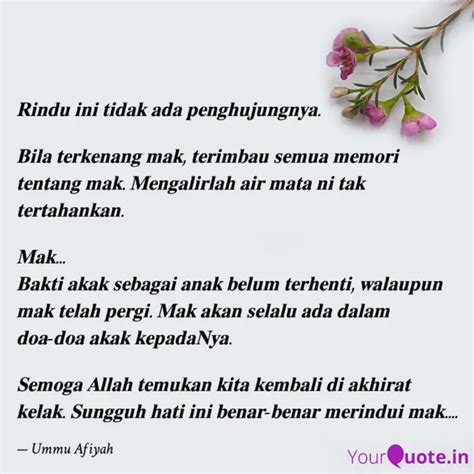 𝐑𝐢𝐧𝐝𝐮 𝐢𝐧𝐢 𝐭𝐢𝐝 ... | Quotes & Writings by Ummu Afiyah | YourQuote