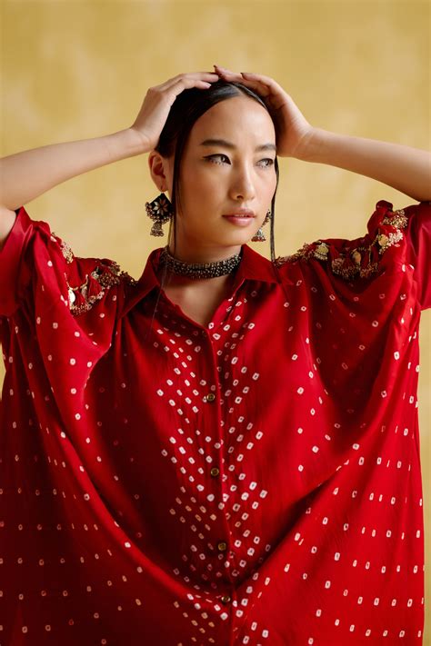 5 Elements by Radhika Gupta - Leander Red Top - Elahe