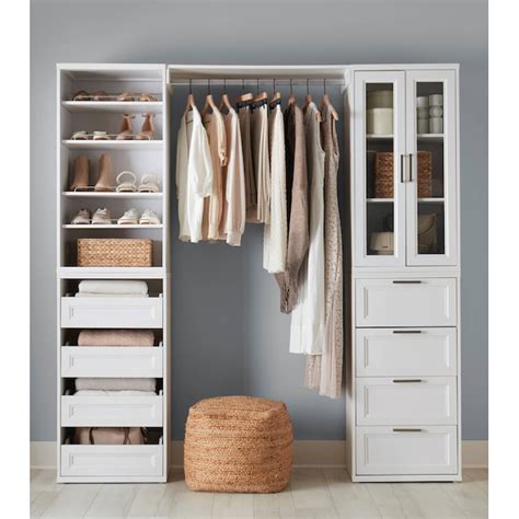 Style Selections Lana 21-in W x 16-in D x 40.2-in H White Solid Wood ...