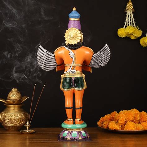 Buy Garuda Standing Brass statue 22 inch | Superfine Brass - Budhshiv.com