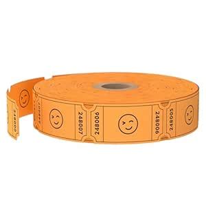 Methdic 1000 Smile Raffle Tickets Orange, Single Roll, Ticket for ...