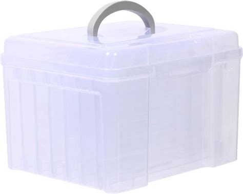 LOVIVER Photo Organizer Box with Dividers File Holder with 6 Dividers ...