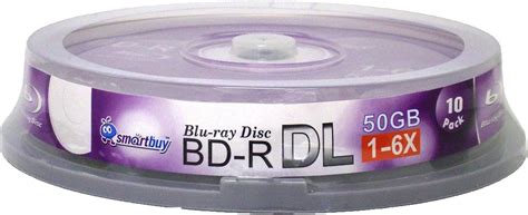 Smart Buy 10 Pack Bd-r Dl 50gb 6x Blu-ray Double Layer Recordable Disc ...