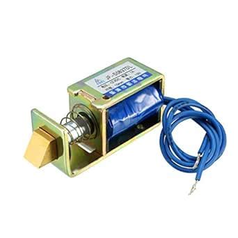 Electric Door Lock Solenoid, DC 12V 1Amp 15N Force Open Frame ...