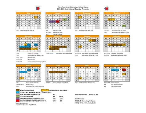 Alum Rock Union Elementary School District Calendar 25-26 [PDF] - EduCounty