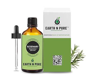 Earth N Pure Rosemary Essential Oil for Hair Growth & Scalp Care – 100% ...
