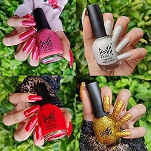 Buy MI FASHION Ultra Glass Shine Long Stay Nail Polish 15ML each (TAN ...