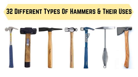 32 Types of Hammers and Their Uses