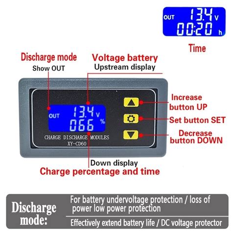 XY-CD60 Solar Battery Charger Controller Module DC6-60V Charging ...