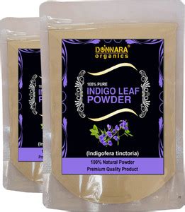 DONNARA organics Herbal Natural Indigo Leaf Powder For Hair Color Combo ...