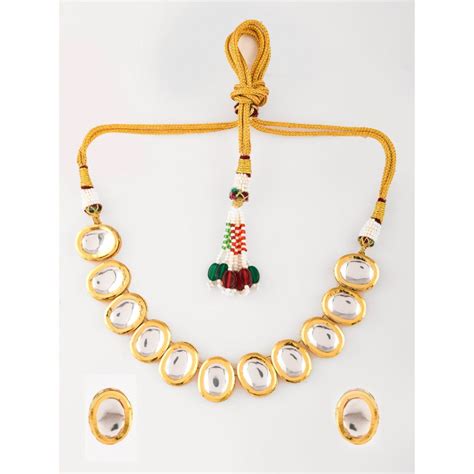 Buy DASTOOR Womens Gold Plated Designer Necklace Set Online