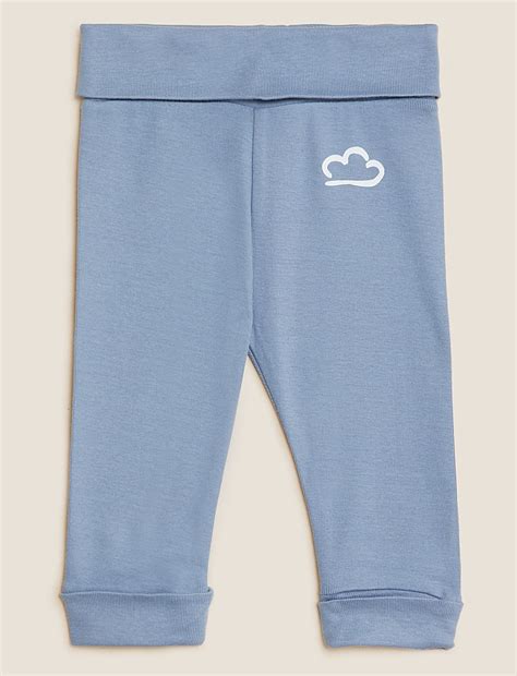 Buy 3pk Pure Cotton Rainbow Leggings at Marks & Spencer