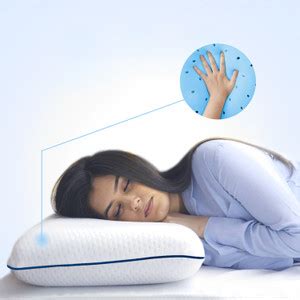 Sleepsia Memory Foam Sleeping Pillow Pack of 1 Solid Ventilated Cooling ...