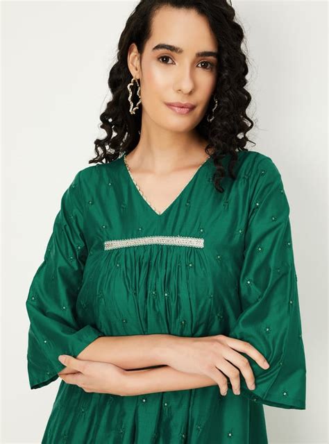 Buy Women Embroidered A-Line Kurta Online at just Rs. 1499.0 ...