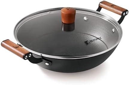 Buy Bergner Odin 28 cm Cast Iron Kadai/Kadhai with Glass Lid, 3.3 L ...