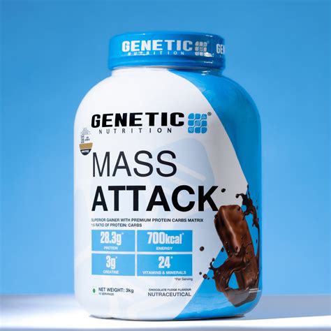Buy Mass Attack Mass Gainer Powder: The Best Way to Gain – Genetic ...