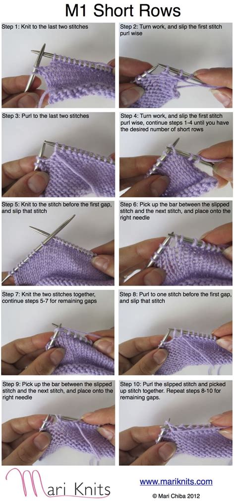 Short Row Knitting Tutorial 的图像结果