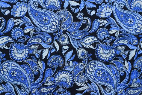 Blue paisley pattern fabric background 45998961 Stock Photo at Vecteezy