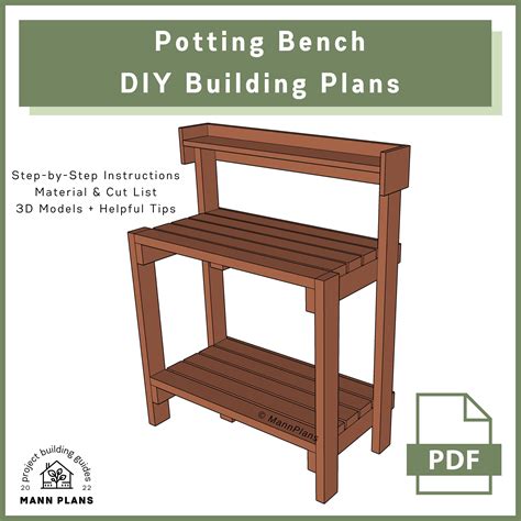 DIY Potting Bench Project Building Plans (PDF Download) - Etsy