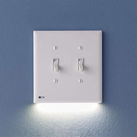 SnapPower 2 Pack, SwitchLight for Double-Gang Switches - Built-in LED ...
