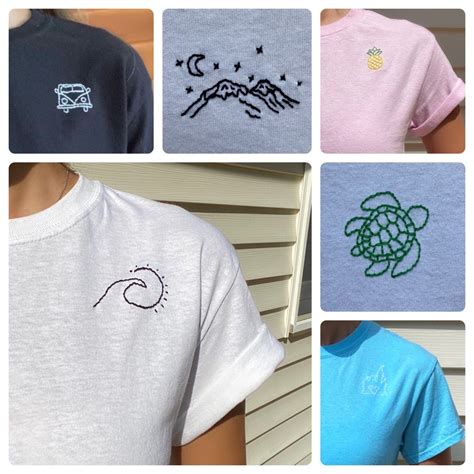 Custom Embroidered T-shirt | Simple Design | Minimalist T-shirt ...